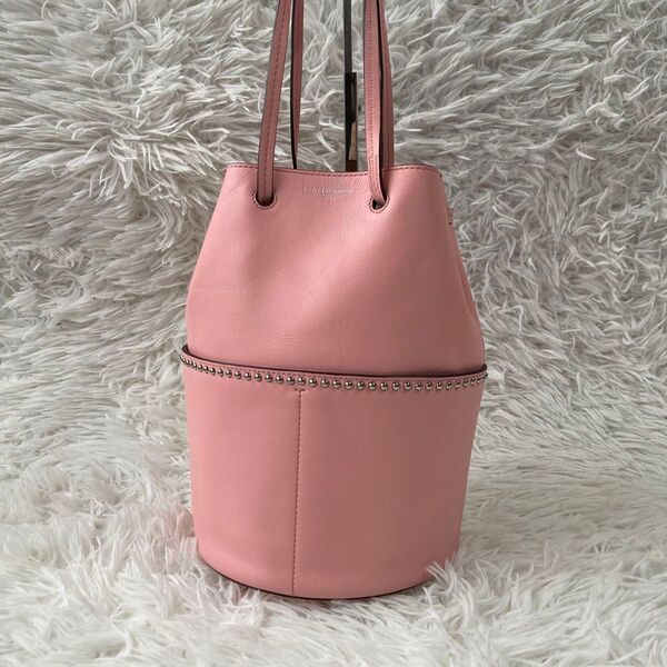 超美品 J&M DAVIDSON ジェイアンドエムデヴィッドソン 希少色 ミニデイジー スタッズ ショルダーバッグ ピンク