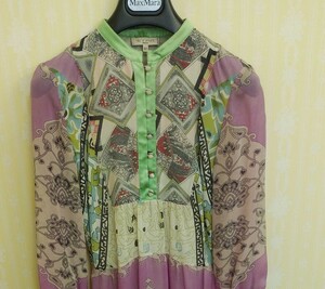 ETRO ワンピース　エトロ　サイズ40　シルク　披露宴　パーティードレス