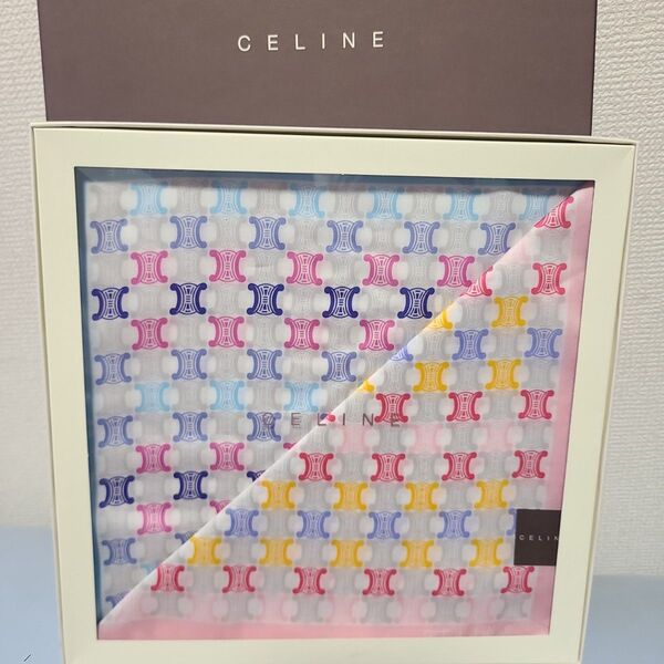 未使用 CELINE セリーヌ ハンカチ セット 2枚組 マカダム ロゴ