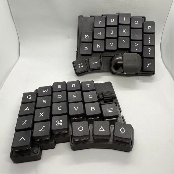 roBaish-m フルセット 無線接続 左右分割 トラックボール キーボード