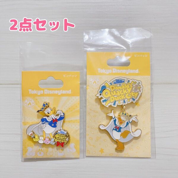 TDR ドナルド パルパルーザ クワッキーダックシティ ピンバッジ 2点セット
