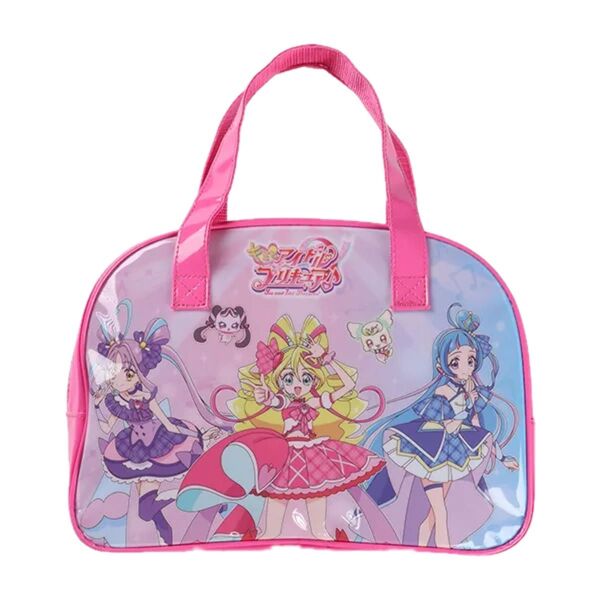 新品タグ付キミとアイドルプリキュア プールバッグ/トート ボストンバック ピンク キュアキュンキュン キュアウィンク