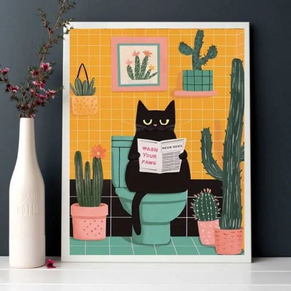 アート ポスター 猫 レトロ インテリア ミッドセンチュリー 北欧 モダン カフェ ヴィンテージ