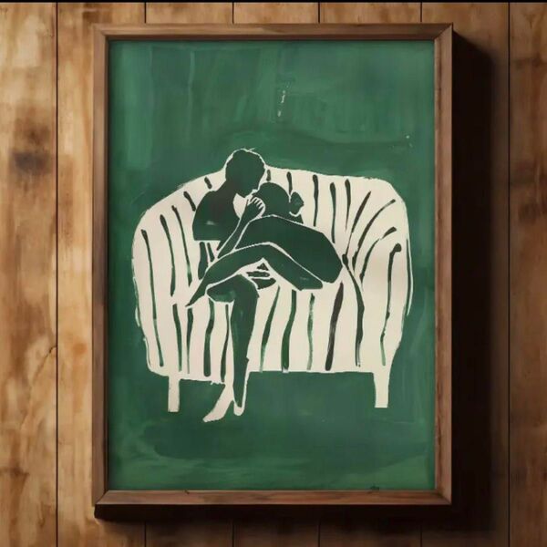 アート ポスター レトロ ヴィンテージ インテリア カフェ 抽象画 ポストモダン カフェ ミッドセンチュリー ポヘミアン 絵画