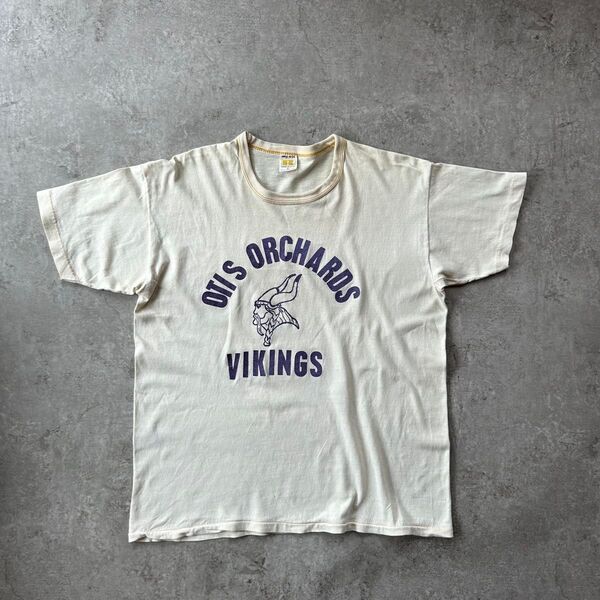 70s ラッセルアスレティック tシャツ USA製 白 XL バイキング