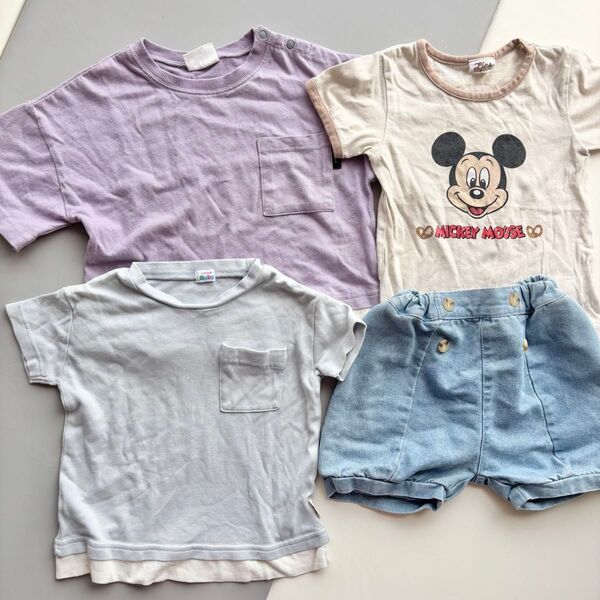 90-100 まとめ売り Tシャツ バースデイ テータテート ミッキー しまむら 半袖Tシャツ 子供服