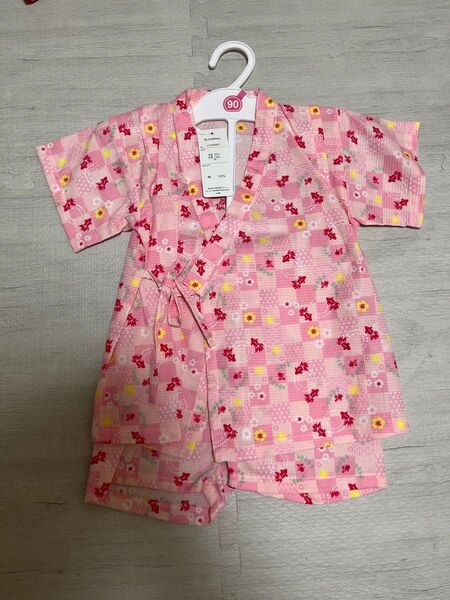甚平 女の子 90cm ピンク新品 夏祭り 花火大会
