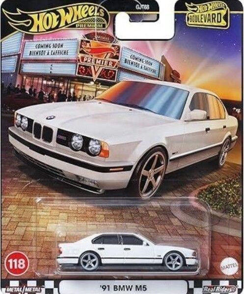 91 BMW M5 Hot Wheels ミニカー ホットウィール ホワイト ブールバード