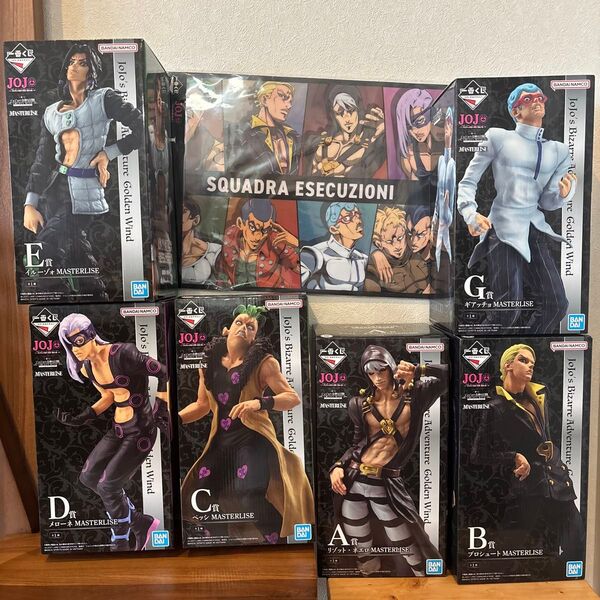 一番くじ ジョジョの奇妙な冒険 GOLDEN WIND HITMANTEAM A賞 B賞 C賞 D賞 E賞 G賞 暗殺チーム 5部