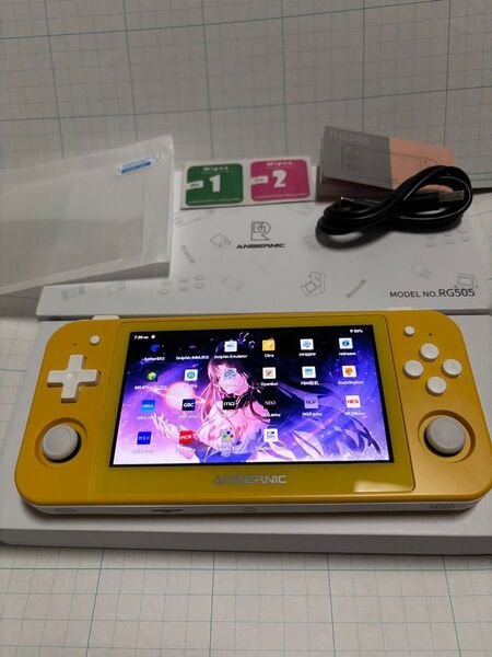 ANBERNIC RG505 イエロー 携帯ゲーム機