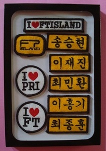 Неиспользованный Ftisland Office Goods Patch Kit Lee Hong Kichi Min -h -Hyun Hyun Hyun Jincho Jung Hoon