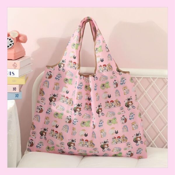 新品 モフサンド 折りたたみ エコバッグ ピンク サンリオ 猫 可愛い
