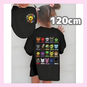 24時間以内発送 スプランキー 半袖Tシャツ 120cm ブラック 黒 ミスターさんとオールスター バックプリント