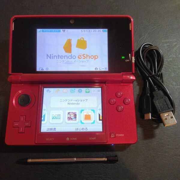 美品 ニンテンドー 3DS本体 メタリックレッド