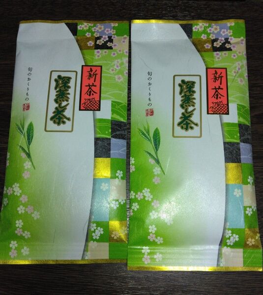 2025年産 令和7年産 準無農薬 新茶 一番茶 深むし茶 100gを2本 深蒸し茶お茶 緑茶 静岡茶 煎茶 水出し可 今年の新茶