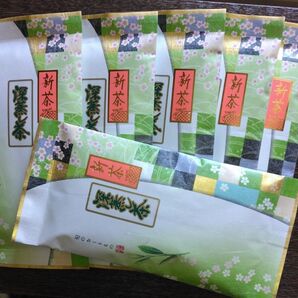 2025年産 令和7年産 準無農薬 新茶 一番茶 深むし茶 100gを6本 深蒸し茶お茶 緑茶 静岡茶 煎茶 水出し可 今年の新茶