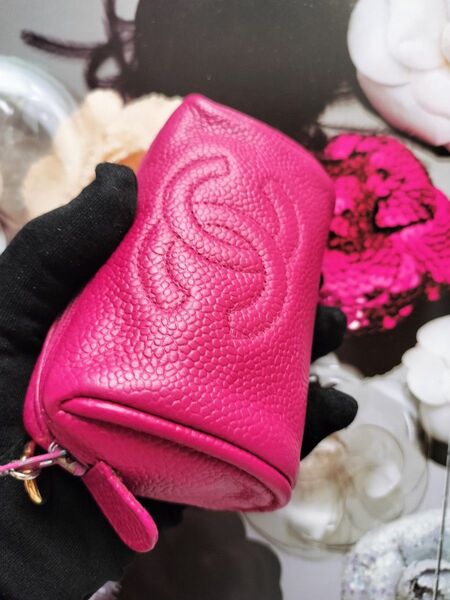 【希少!!!☆】CHANEL / シャネル / ココマーク / キャビアスキン / ポーチ / マゼンダピンク