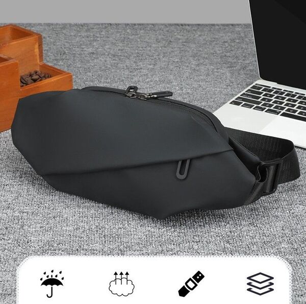 本日限定 メンズ ボディバッグ 斜めがけバッグ ボディバッグ ウエストポーチ ショルダーバッグ 軽量 Bag Black