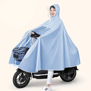 男女兼用自転車バイクポンチョ レインコート サイクル レインコート 厚手 原付ポンチョ 防水 バイク 自転車 ポンチョ カッパ