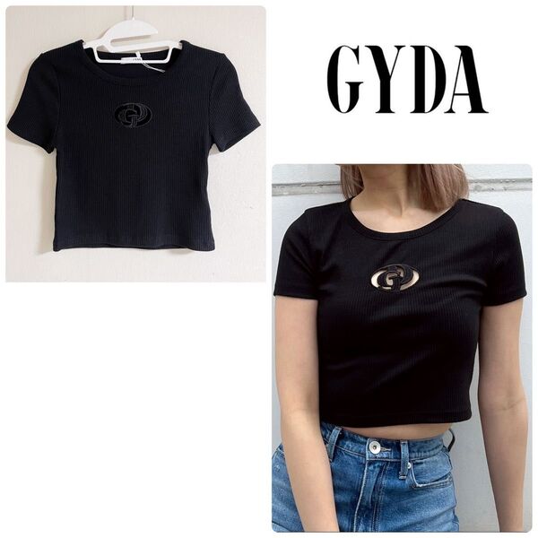 【未使用】GYDA/ジェイダ☆GDカットアウトハーフスリーブテレコトップス