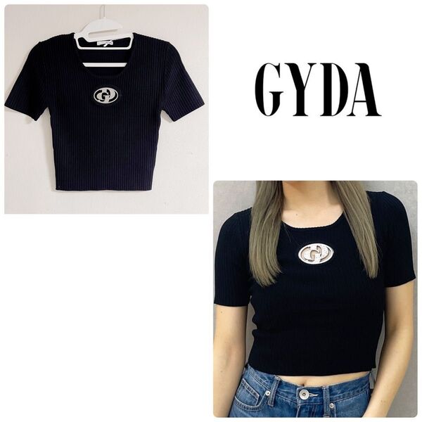 【未使用】GYDA/ジェイダ☆GD bijou MOLDハーフスリーブニットトップス