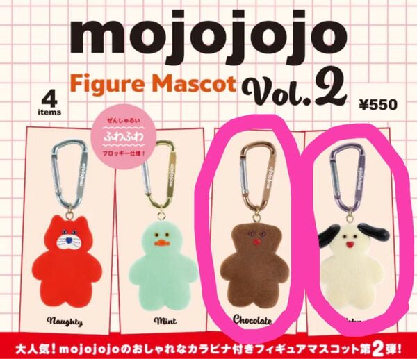 mojojojo Vol.2★フィギュアマスコット ケンエレファント ガチャ キーホルダー くま いぬ 2点セット