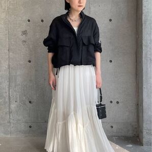 【1回着用】Chaosカオス 2024ss ゴーダブルゾン スミクロ ¥59.400/ラミーブルゾン リネンブルゾン 麻 羽織