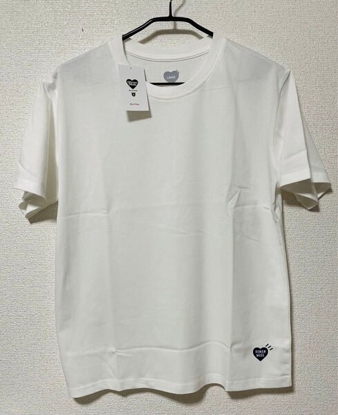 HUMAN MADE ホワイト 青ハート Tシャツ 半袖