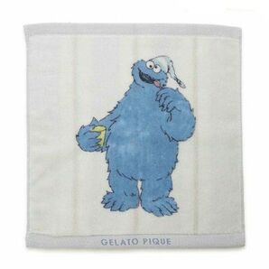 【新品】ジェラートピケ×セサミストリート ハンドタオル クッキーモンスター gelato pique