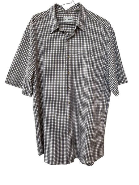 l.l.bean 半袖 チェック シャツ 90s エルエルビーン シャツ 古着 ビンテージ propsstore 半袖シャツ