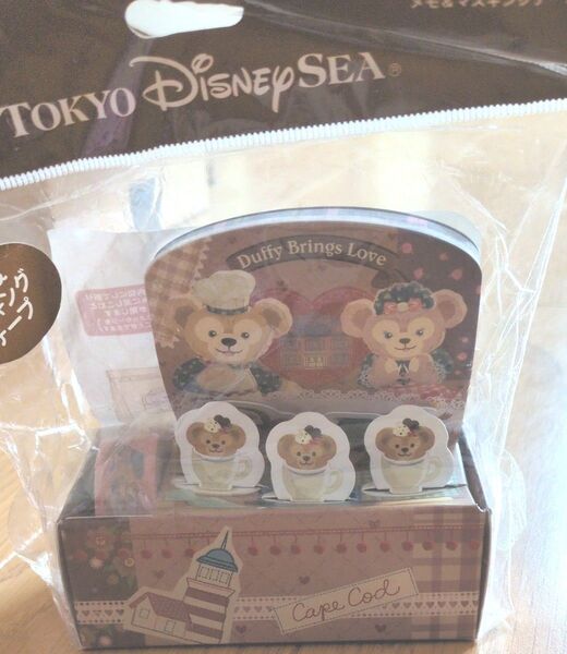 【難あり】東京ディズニーシー ダッフィー&フレンズ メモ2種類&マスキングテープ スウィートダッフィー お値下げ×