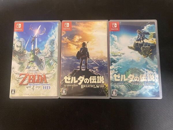 Nintendo Switch ソフト ゼルダの伝説 スカイウォードソード ブレスオブザワイルド ティアーズオブザキングダム 3点