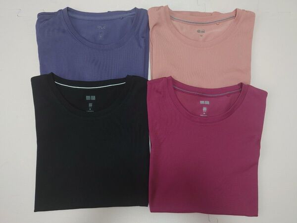 UNIQLO ユニクロ ドライEXクルーネックTシャツ 半袖 レディース Mサイズ 4枚セット