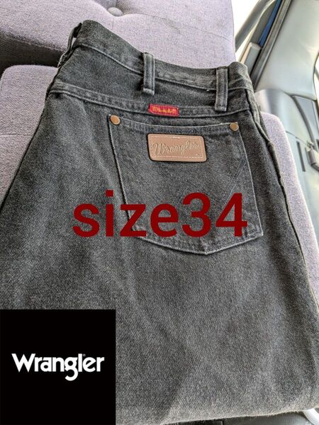 wranglerブラックデニムsize34USA製