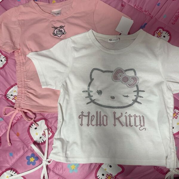 ハローキティ 半袖Tシャツ 2枚セット y2k ダンス 90s 00s スウェット