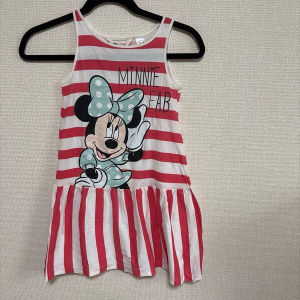 H&M ディズニー ミニーマウス ノースリーブ ワンピース 120-130