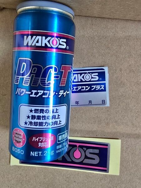 ワコーズ パワーエアコンT 記入ステッカー ワコーズステッカー付き