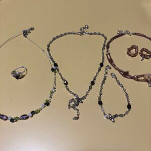 千趣会 ビーズアクセサリー ネックレス リング ブレスレット チョーカー 完成品 セット