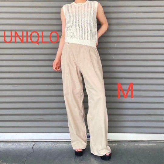 UNIQLO ユニクロ ドレープデニムタックパンツ ベージュ M 2024年春夏