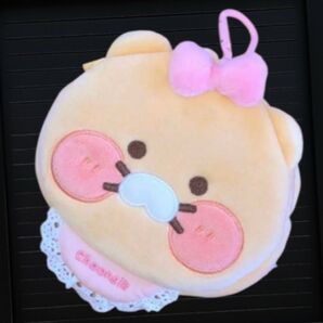 【韓国限定】カカオフレンズチュンシク コインケース ぬいぐるみポーチ パスケース カラビナリール付き