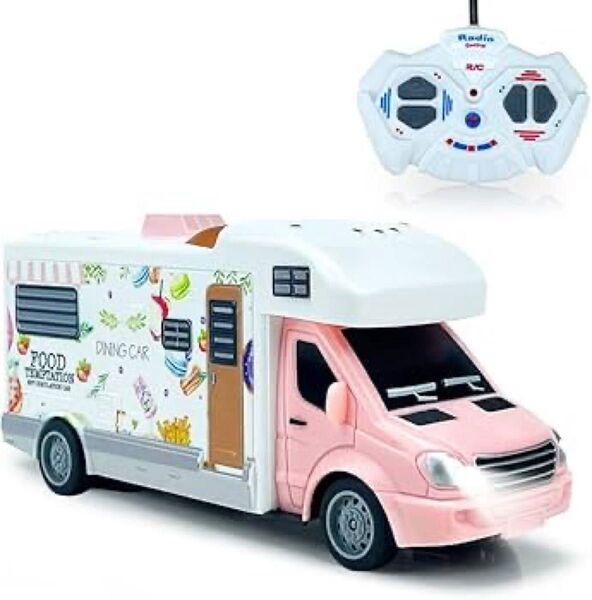 ラジコンカー 女の子 オフロード おもちゃ キッチンカー 電動RCカー リモコンカー ピンク