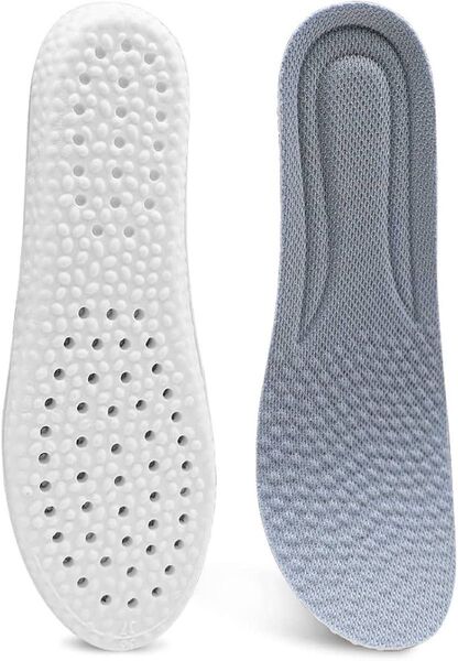 インソール 中敷き 高弾性 超軽量 通気性 抗菌 グレー 23-23.5cm