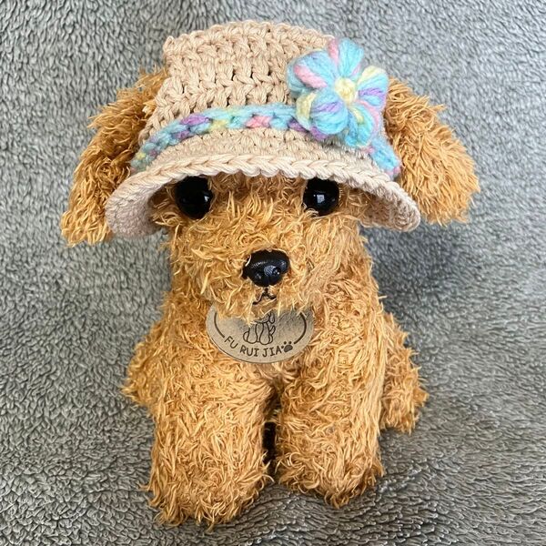 小型犬用帽子・猫用帽子 麦わら帽子 ハンドメイド