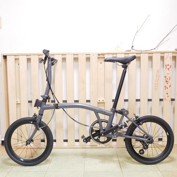 cospaii b5 グラファイトグレー 折り畳み自転車 ブロンプトン風 7速化済