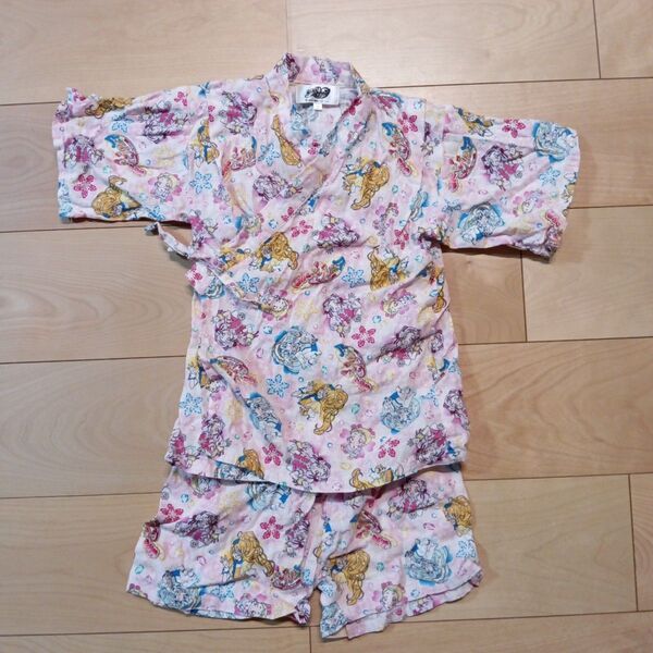 HUGっとプリキュア 甚平 120cm パジャマ ルームウェア お祭り 浴衣 女の子