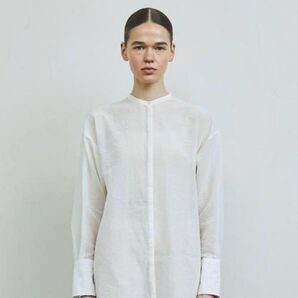ENOF SHEER SHIRT バンドカラーシアーシャツ