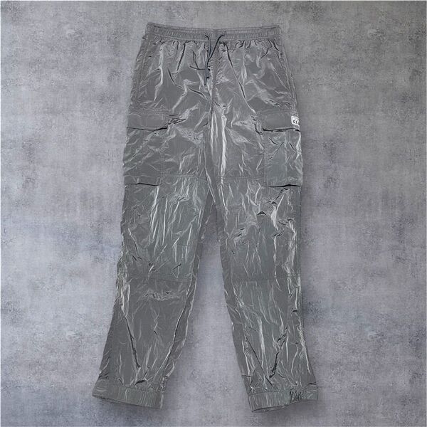 PROCLUB プロクラブ METALLIC NYLON CARGO PANT メタリック ナイロン カーゴパンツ シルバー M