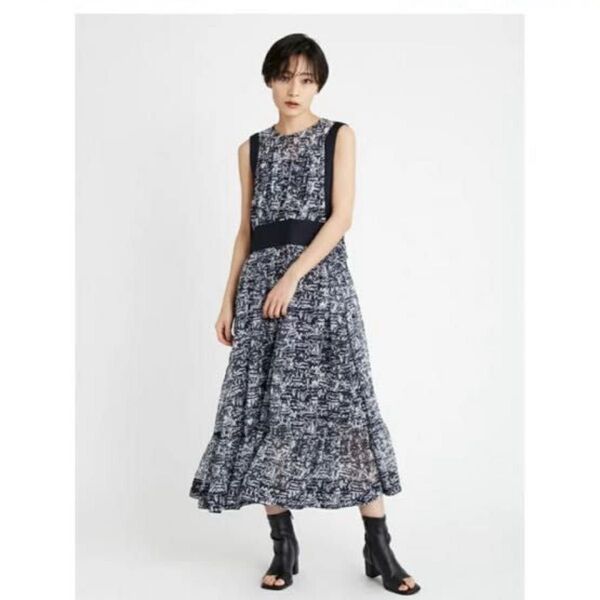 styling/ スタイリング シフォンティアードドレス ワンピース プリーツ Aライン 矢田亜希子さん、神崎恵さん着用 M