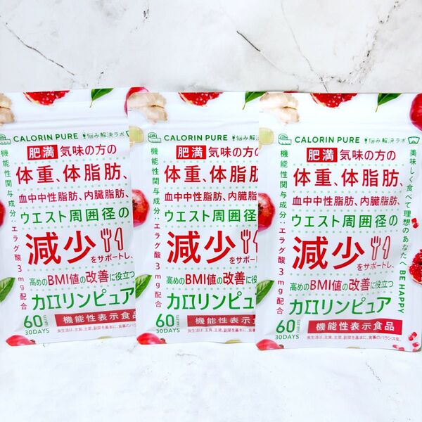 カロリンピュア 30日分 肥満 体重 体脂肪 中性脂肪 内臓脂肪 ウエスト周囲径 高めのBMI値 ダイエット