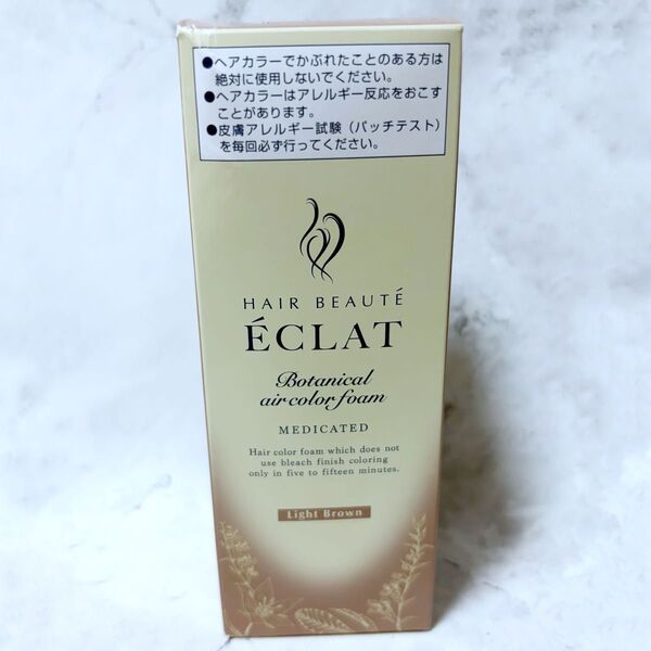 ヘアボーテエクラ ボタニカルエアカラーフォームEX ライトブラウン 80g 白髪染め 泡カラー ヘアカラー
